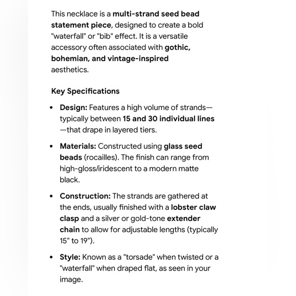 ✅Vintage Multi-Strand Black Seed Bead Statement Necklace - Picture 2 of 12